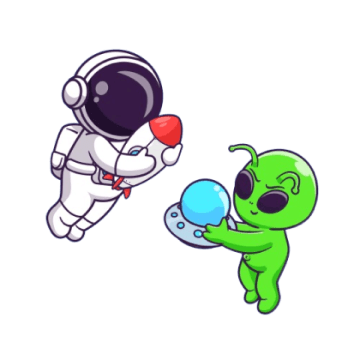 astronaut versus alien
